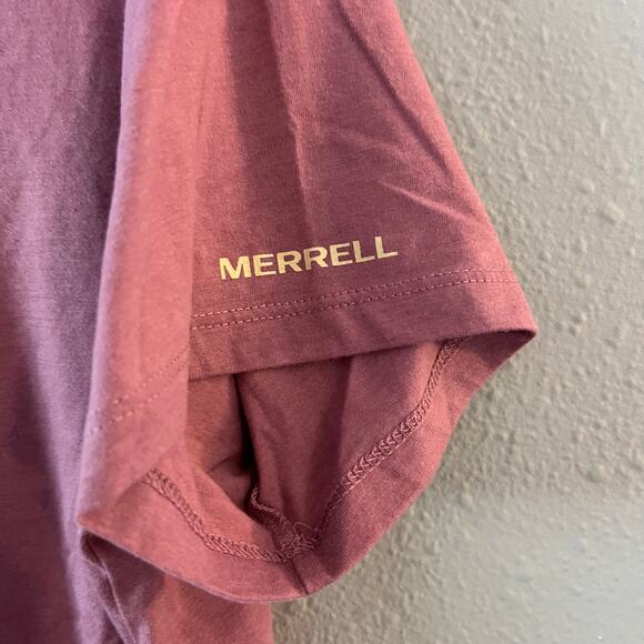Merrell Graphic T-Shirt XL Wild Life Retro Sunset Floral Outdoor Hiking Tee Pink - Picture 2 of 4
